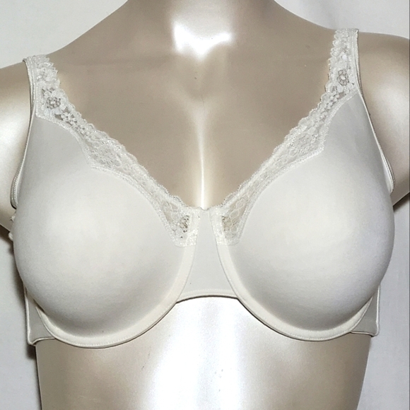 50D Serenada 5710 90% Cotton Knit Underwire Bra White New with Tags - Picture 1 of 8